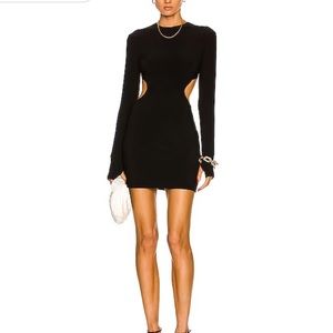 NEW NWT Norma Kamali Cut-Out Long-Sleeve Minidress